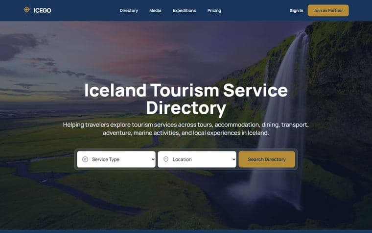IceGo — tourism directory