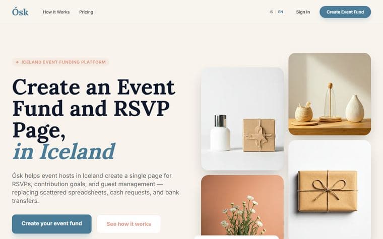 OSK List — event funds & RSVP